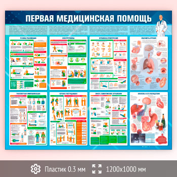 Стенд «Первая медицинская помощь» (PM-08-SUPERSLIM)